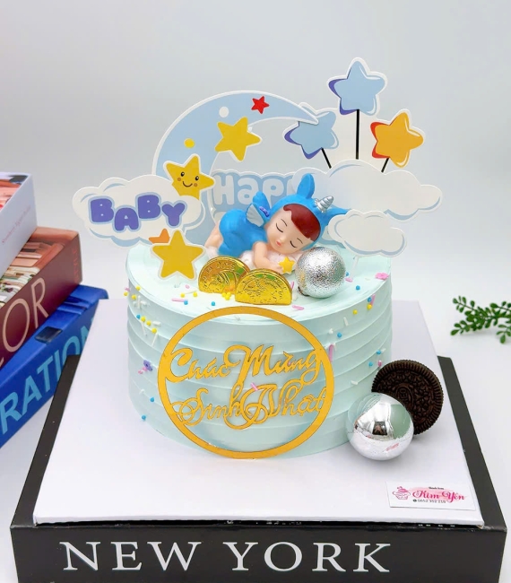 Bánh kem dành cho bé gái mừng thôi nôi ờ Cao Lãnh