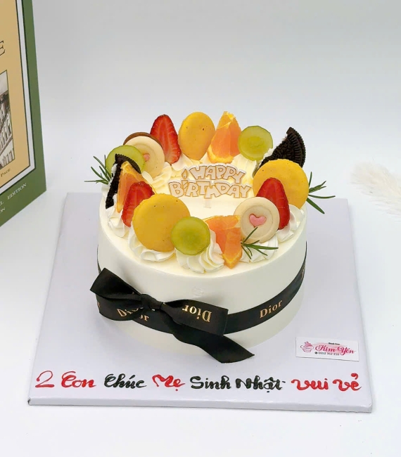 Bánh kem phô mai hàn quốc phủ đầy trái cây