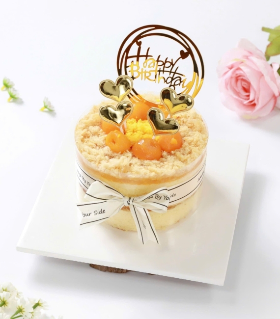 Bánh sinh nhật bông lan trứng muối