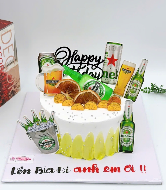 Mẫu Bánh Kem Chai Bia độc đáo 