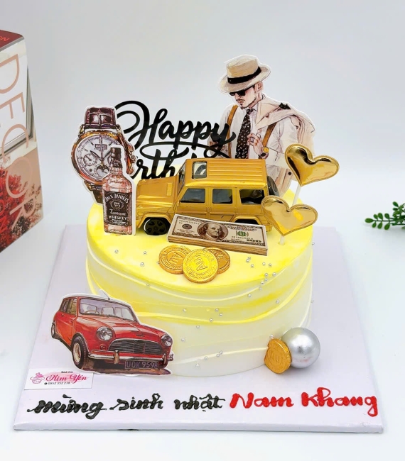 Bánh Kem dành cho bạn nam nhiều phụ kiện mix theo yêu cầu