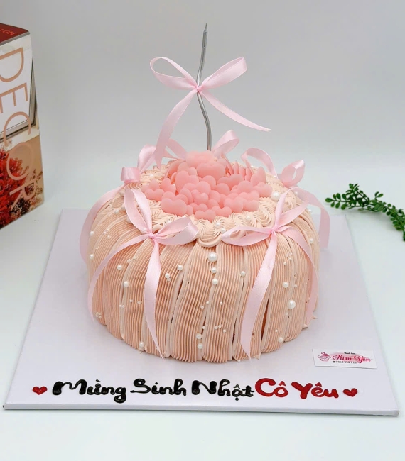 Bánh kem hồng xinh
