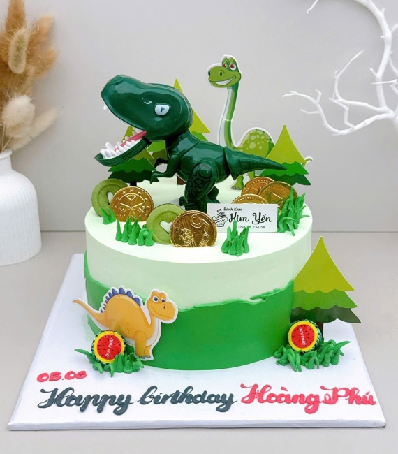 Mẫu bánh chú khủng long dành cho bé trai