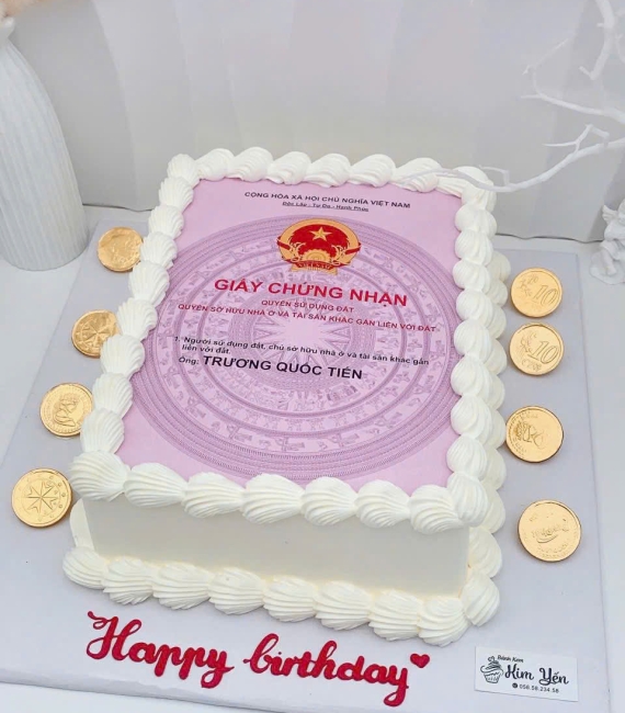 Bánh Kem giấy tờ đất