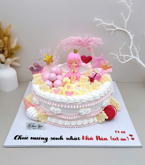 Bánh kem chúc mừng dành cho bé gái 10 tuổi