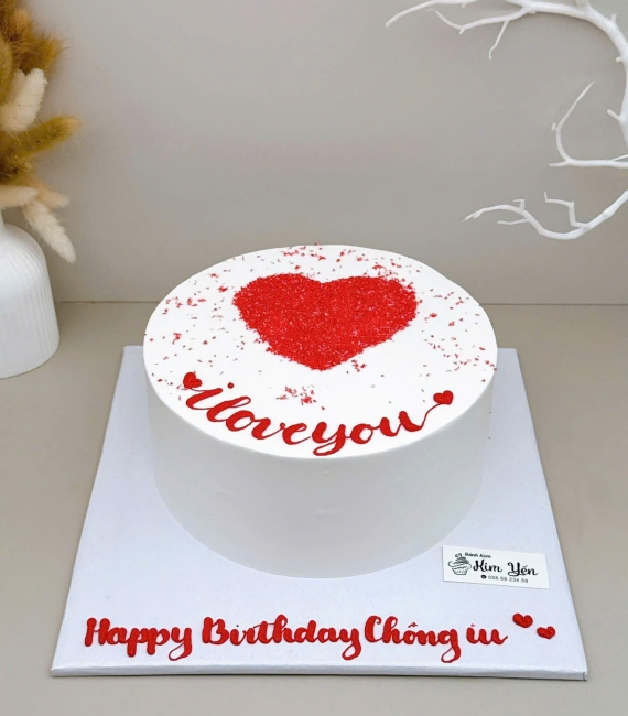 Bánh kem trái tim tặng cho chồng yêu