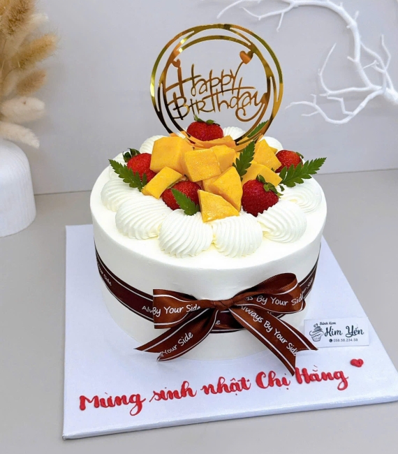 Mẫu bánh kem phô mai sữa tươi dành tặng chị hot 2025