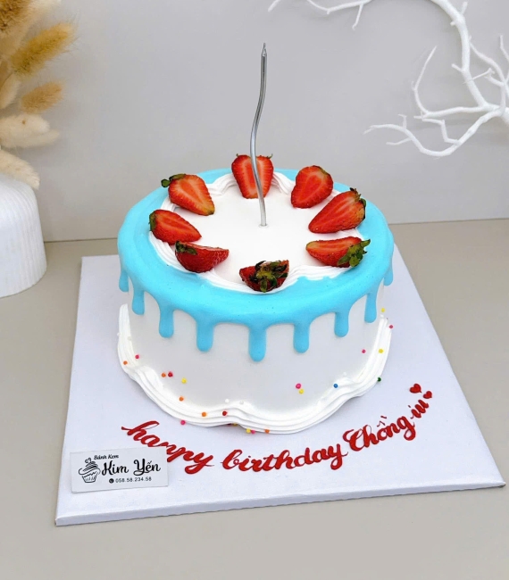 Mẫu bánh kem phô mai sữa tươi dành tặng chồng