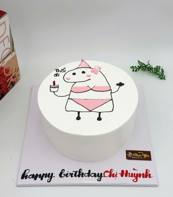  Bánh kem vẽ hình chibi hot 2025