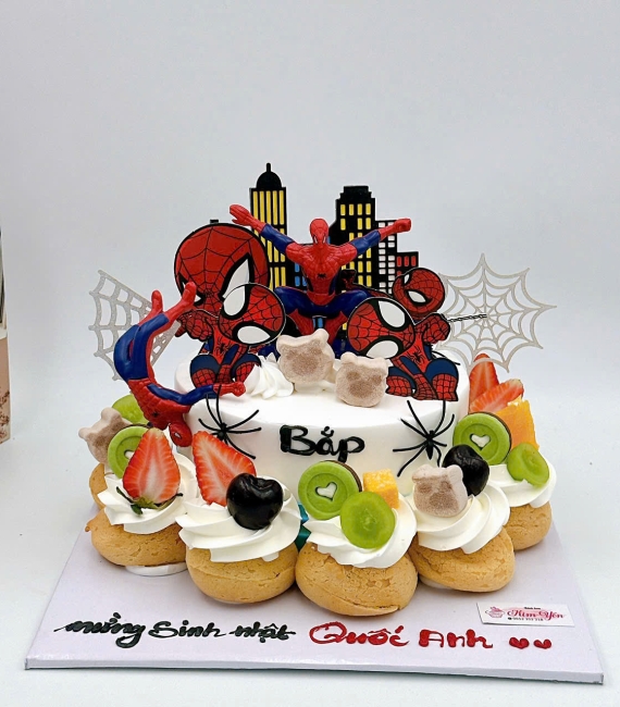 Sét Bánh sinh nhật cho bé trai mẫu hot trend kèm Bánh su Singapore