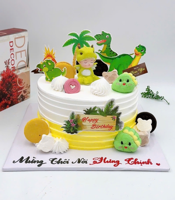 Bánh sinh nhật cho bé trai yêu thích khủng long
