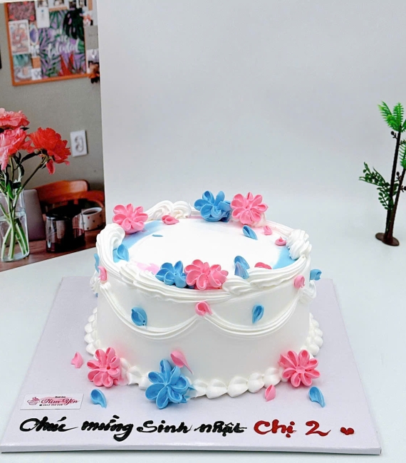 Mẫu bánh kem hàn quốc bắt bông nhí tặng 20/10