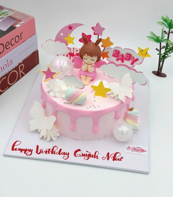 Bánh sinh nhật bé gái lên 2 tuổi