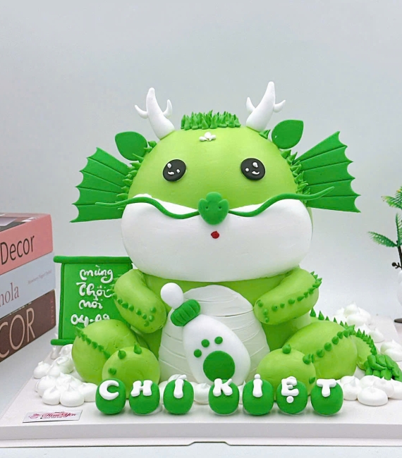 Bánh mừng thôi nôi đầy tháng cho bé  trai  hình con rồng ở cao lãnh