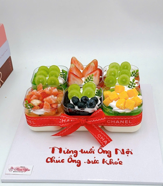 Sét bánh sinh nhật panna cotta đủ vị