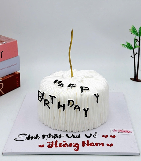 Mẫu Bánh kem tặng thân tone trắng đen