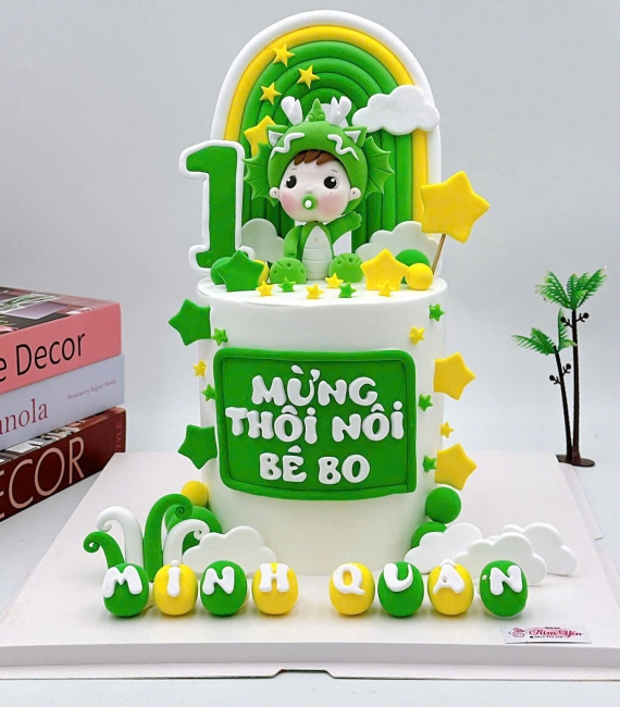 Bánh mừng thôi nôi đầy tháng cho bé  trai ở cao lãnh