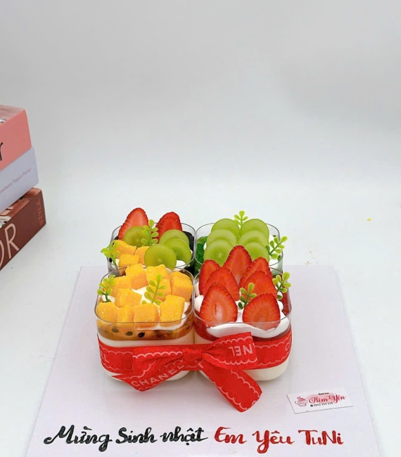 Sét bánh sinh nhật panna cotta đủ vị