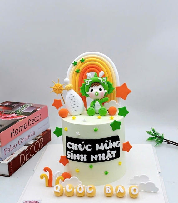 Bánh mừng thôi nôi đầy  tháng cho bé gái
