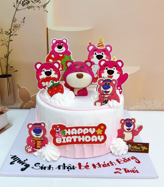 Bánh Kem  Cho Bé Gái – gấu dâu hồng