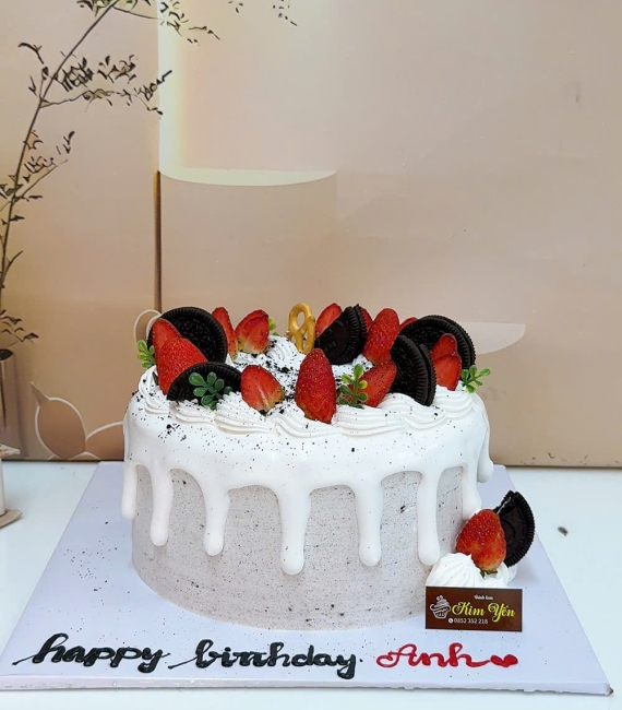 Bánh sinh nhật mừng tặng anh -bánh kem kim yến
