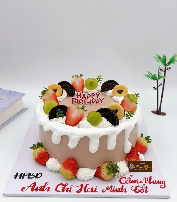 Bánh sinh nhật mừng bố yêu-bánh kem kim yến