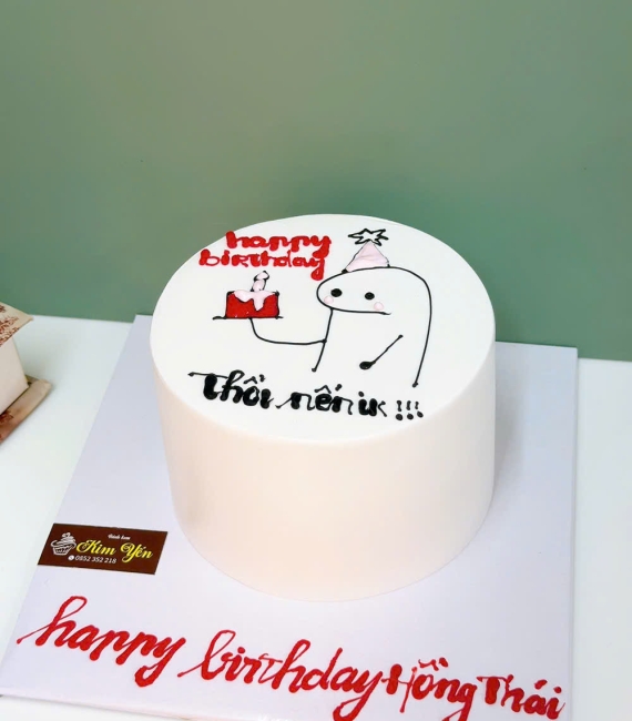 Bánh kem style Hàn Quốc vẻ hình chibi đơn giản tại Kim Yến