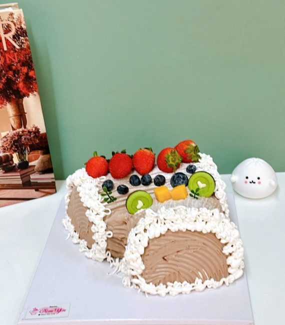 Bánh kem khúc gỗ Giáng Sinh 