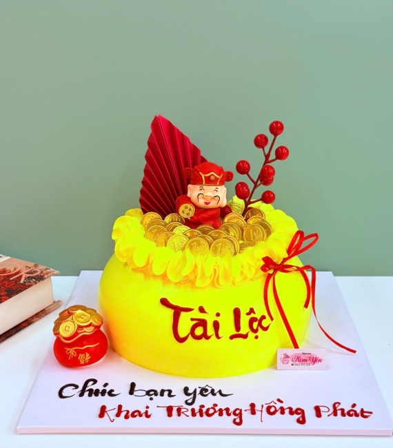 Bánh kem khai trương tài lộc