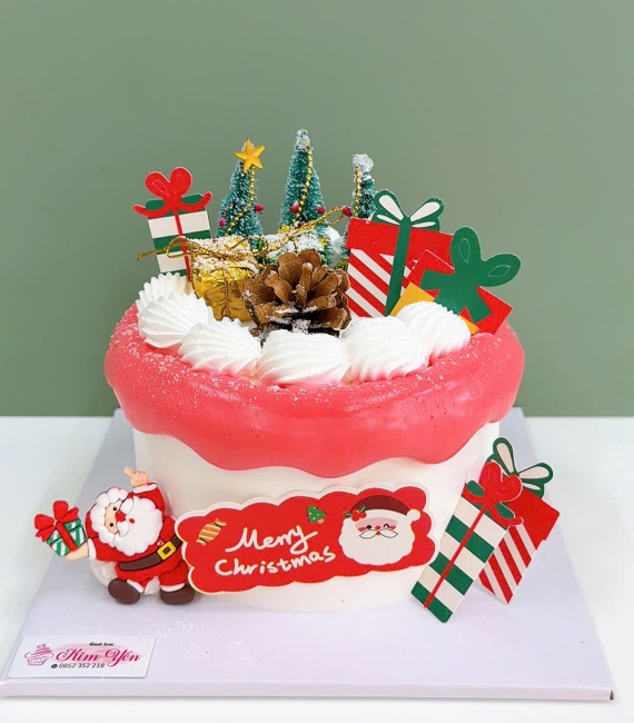 Bánh kem giáng sinh mẫu đẹp hot 2025