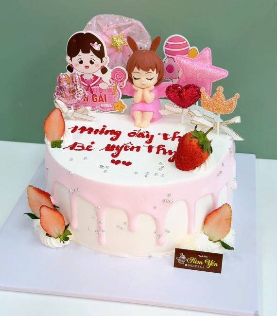 Bánh kem dành cho bé gái yêu thích công chúa xinh