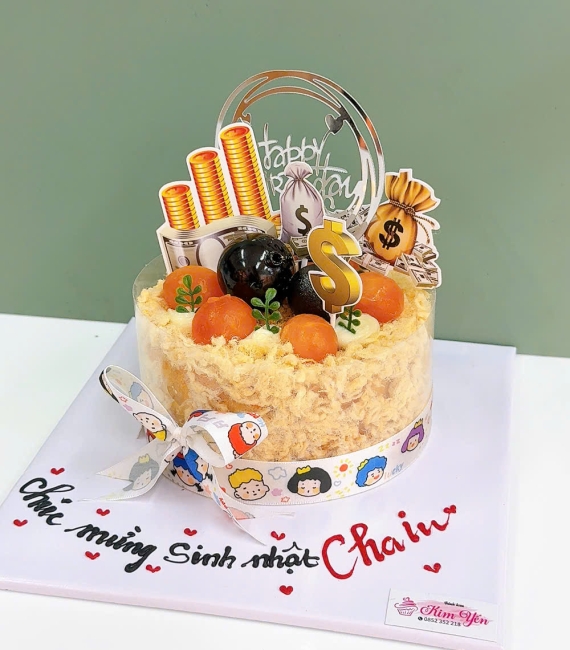 Mẫu bánh bông lan trứng muối dành tặng cho nam