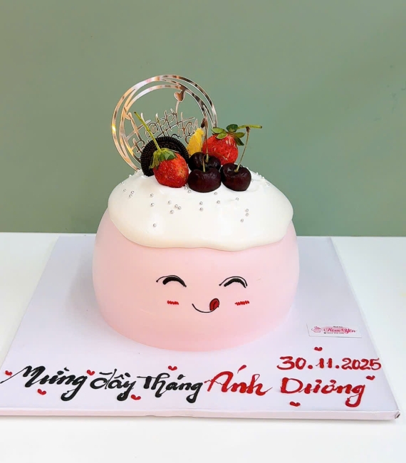 Bánh kem style Hàn Quốc tạo hình  ly trà sữa 