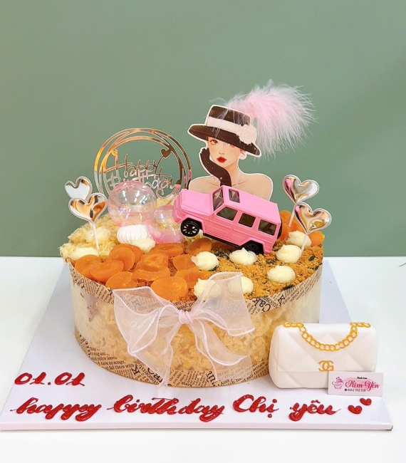 Mẫu bánh bông lan trứng muối dành tặng nữ