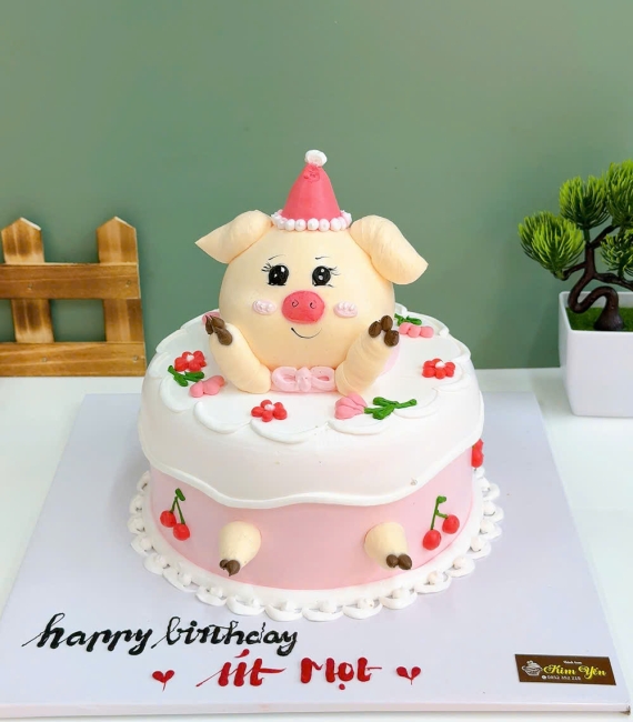 Bánh kem style Hàn Quốc tạo hình heo con xinh sắn