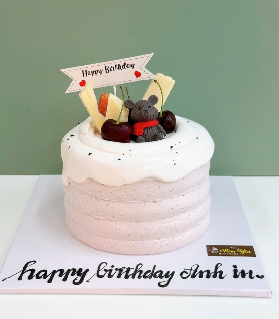 Bánh kem style Hàn Quốc dành cho nam mix trái cây