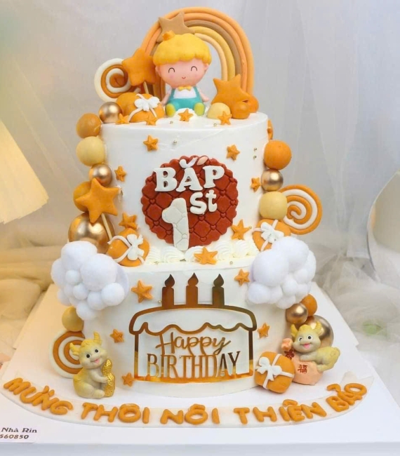 Bánh kem thôi nôi cho bé trai siêu hot tại Kim Yến