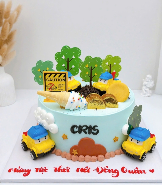 Bánh kem dành cho bé trai yêu thích xe ô tô hot 2026