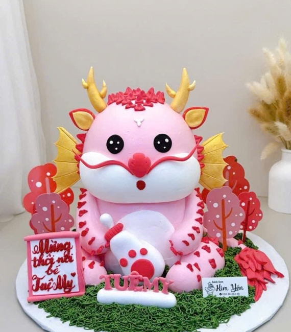 Bánh kem thôi nôi dành cho bé gái tuổi thìn hot 2026