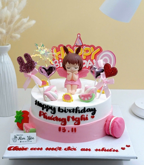 Mẫu bánh kem dành cho bé gái hot 2026 làm theo yêu cầu