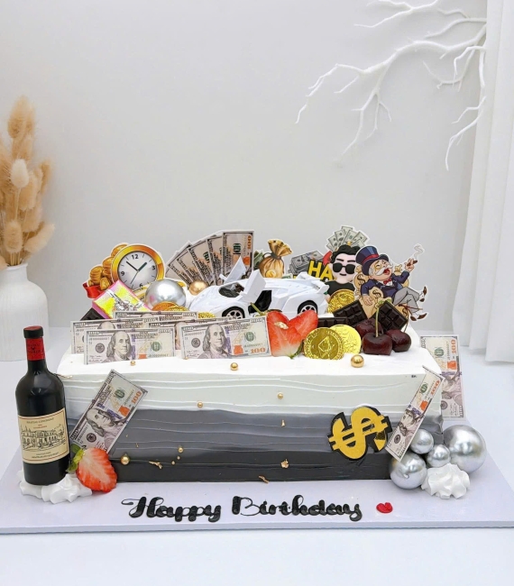 Mẫu bánh hình vuông tặng nam làm theo yêu cầu hot tại Cao Lãnh