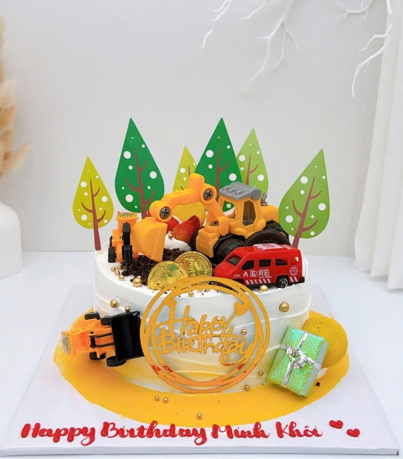 Mẫu bánh kem dành cho bé trai yêu thích xe hot 2026