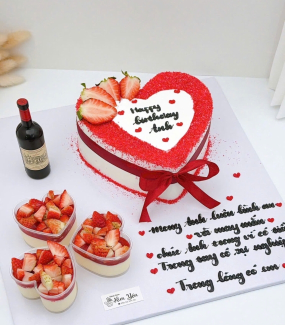 Sét Pannacotta kèm bánh kem tặng chồng iu