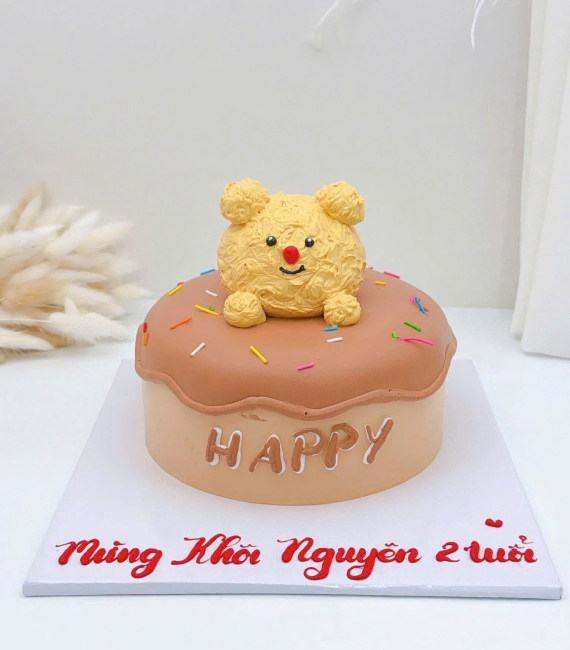 Bánh kem style Hàn Quốc tạo hình mừng bé lên 2 tuổi