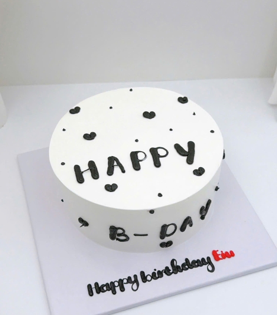 Bánh kem style Hàn Quốc viết chữ đơn giản