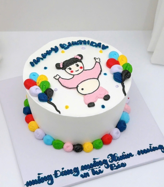 Bánh kem style Hàn Quốc vẻ hình chibi theo yêu cầu