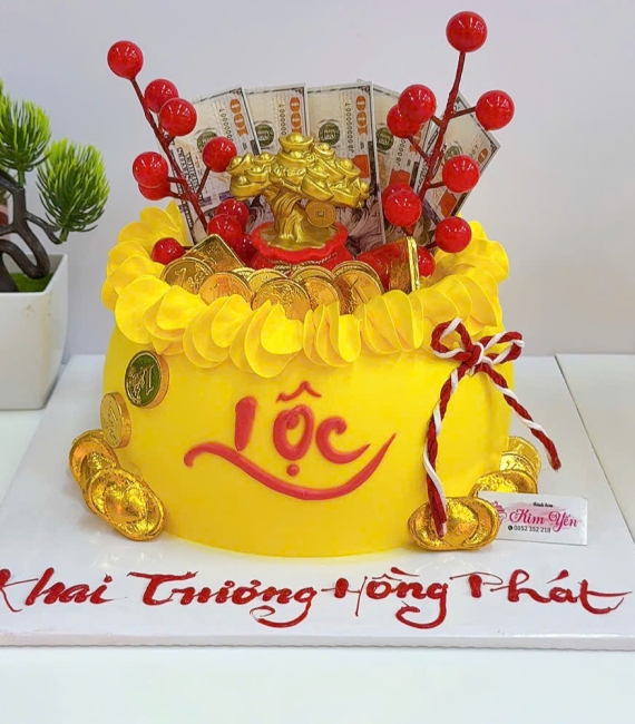 Bánh kem khai trương hồng phát