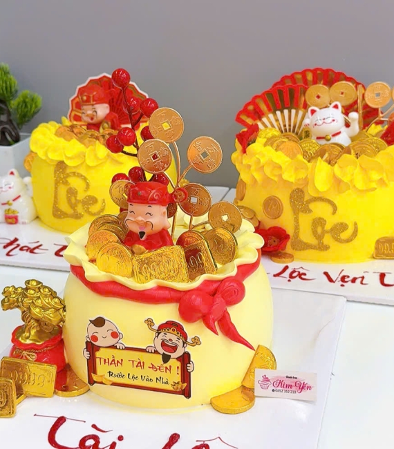 Bánh kem mừng khai trương tiệm salon tóc 