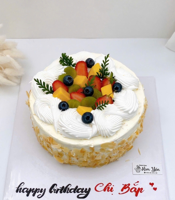 Bánh kem trái cây tặng chị gái mẫu đẹp 