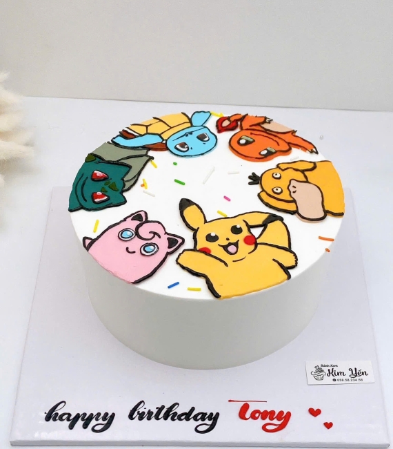 Bánh kem style Hàn Quốc pokemon